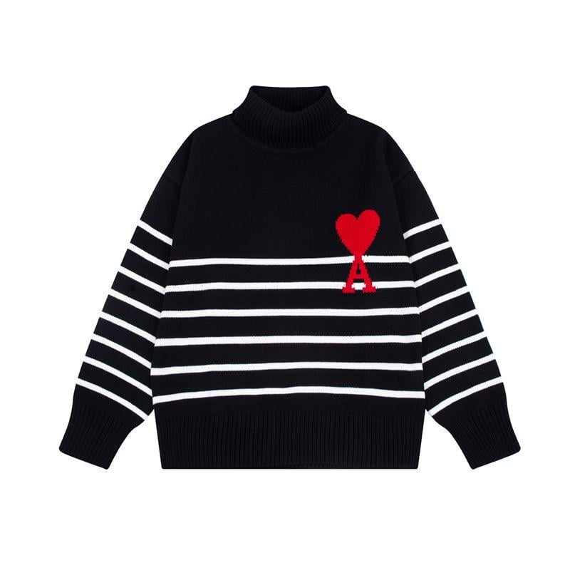 Светр AMI Paris de Coeur SWeater Red всмужку S (0378)