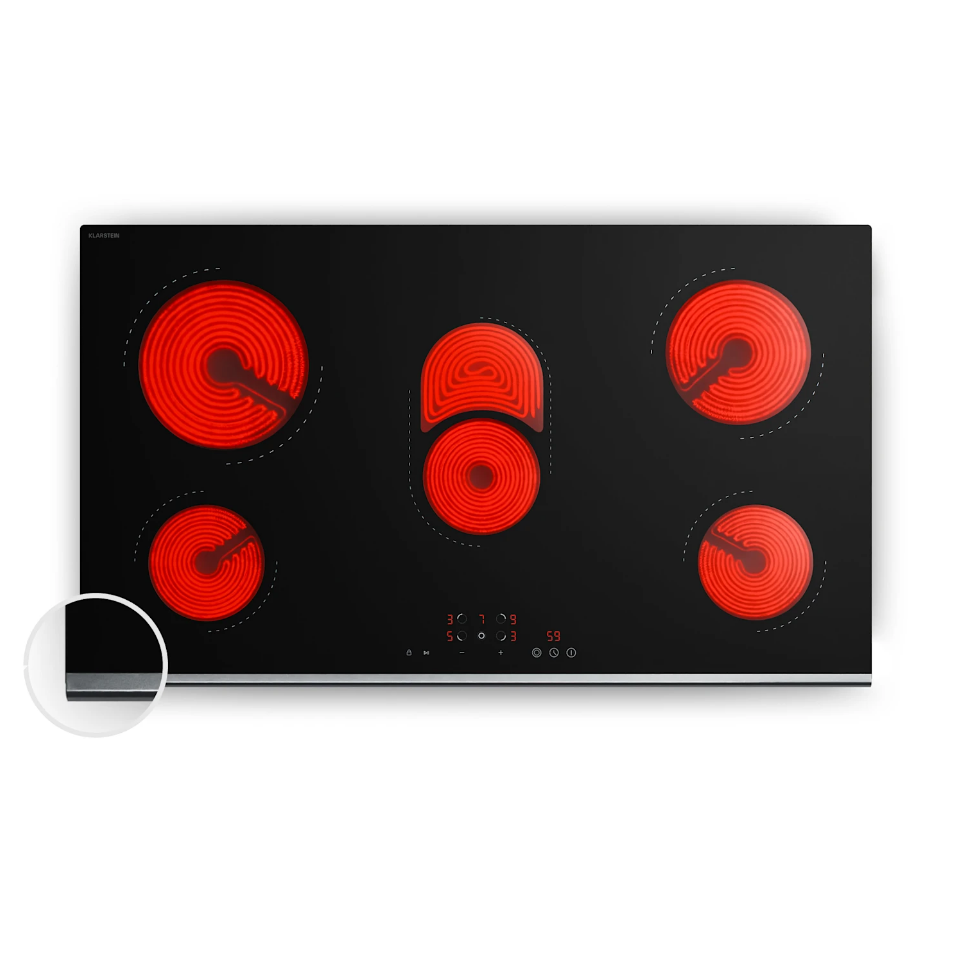 Стеклокерамическая варочная панель Klarstein VeroSteel 90 см варочная плита 8400 Вт (10047183) Стеклокерамическая варочная панель Klarstein VeroSteel 90 см варочная плита 8400 Вт (10047183)