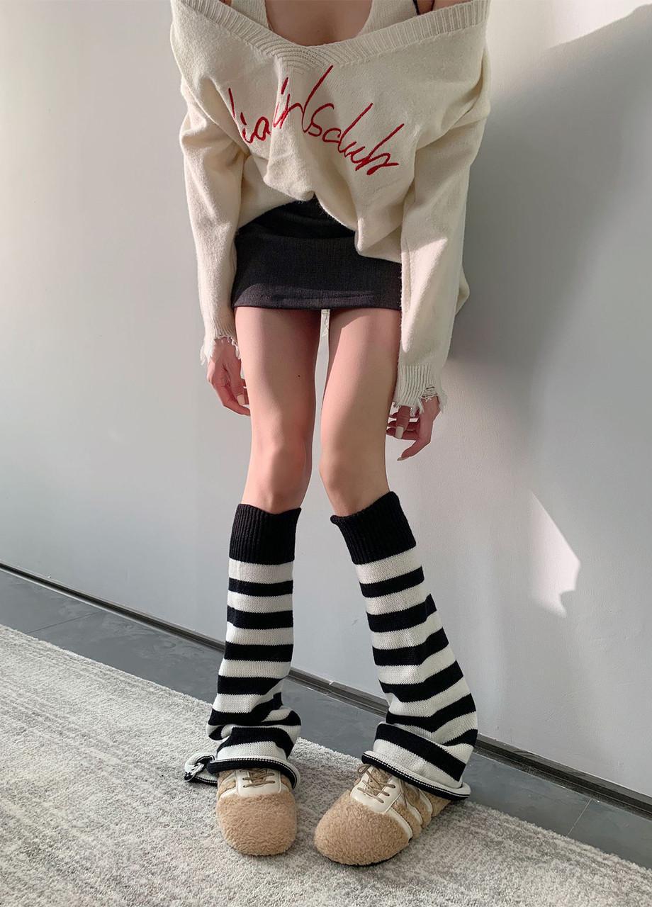 Гетри клеш смуги One size Чорний/Білий (56550) - фото 2 Гетри клеш смуги One size Чорний/Білий (56550) - фото 2