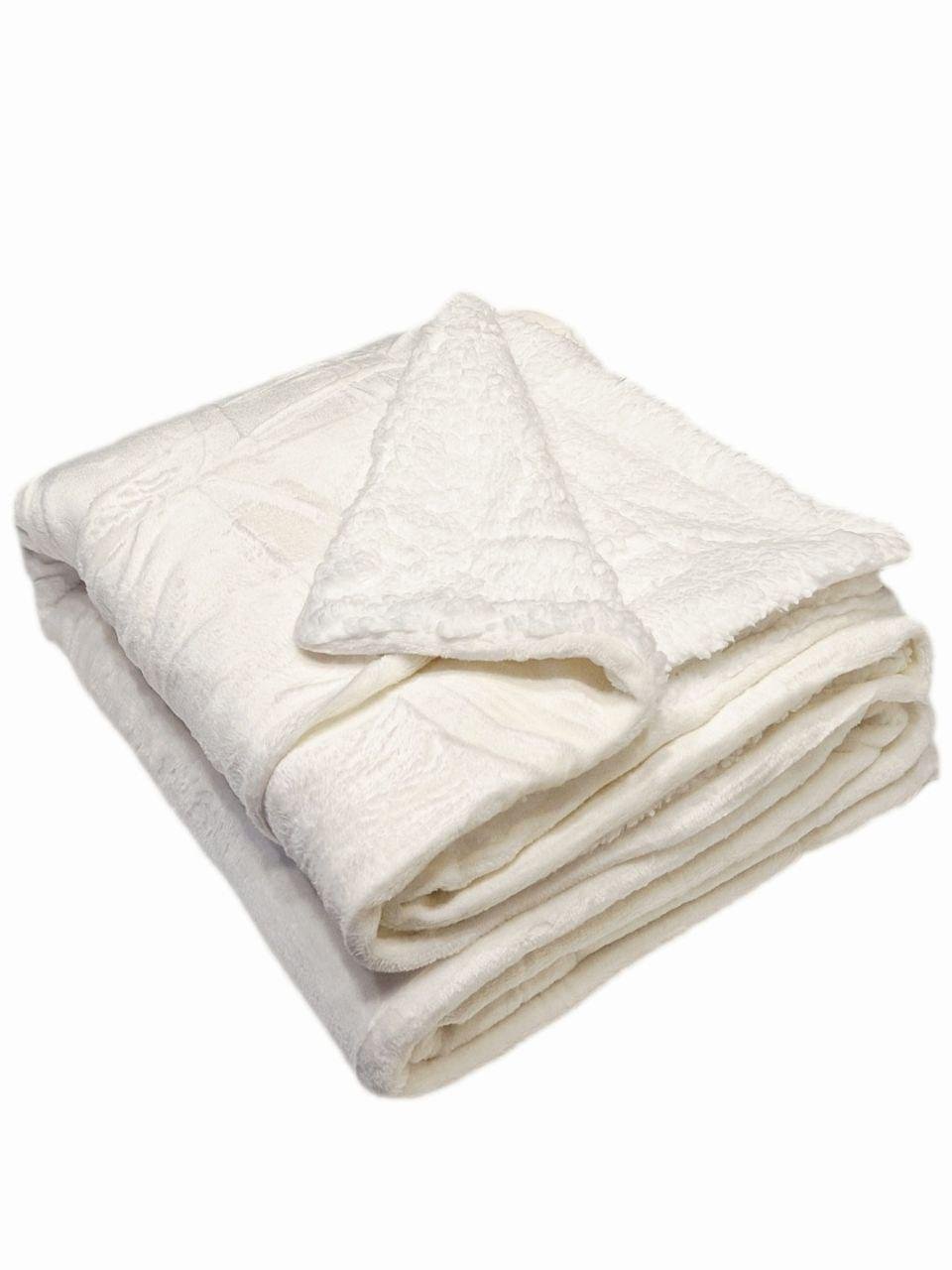 Плед двухсторонний MIULEE на овчине 150x200 см Молочно-белый (1700) - фото 1 Плед двухсторонний MIULEE на овчине 150x200 см Молочно-белый (1700) - фото 1