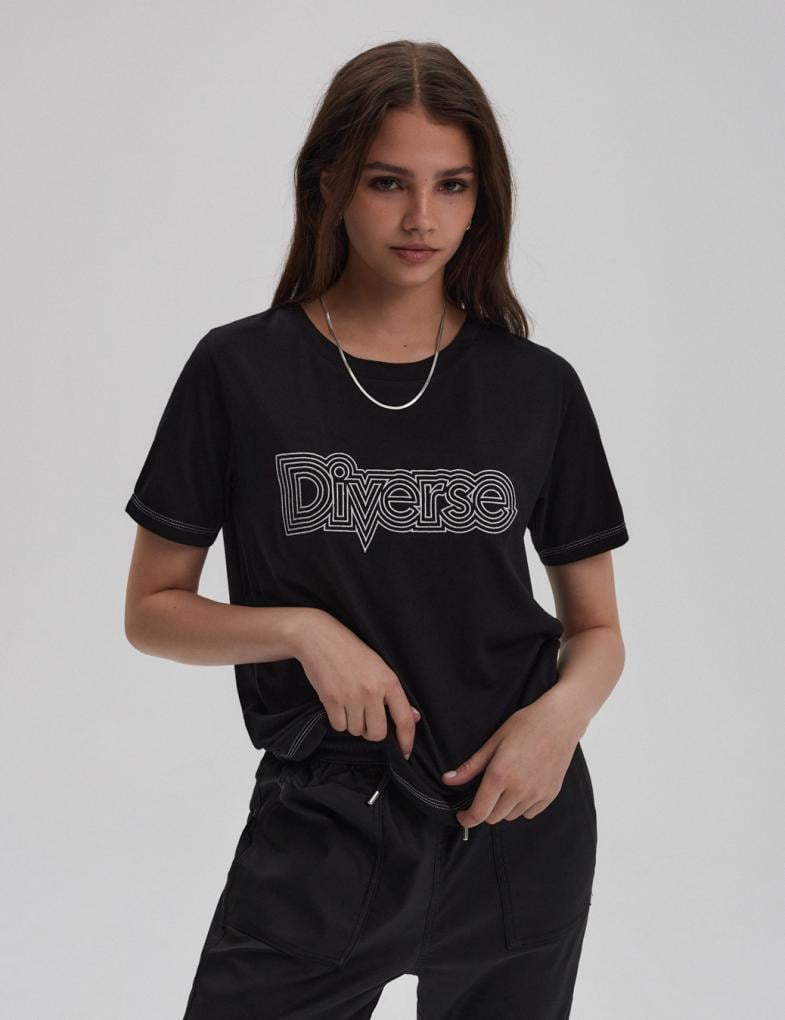 Футболка женская Diverse Cira XS Черный (5902598937902)