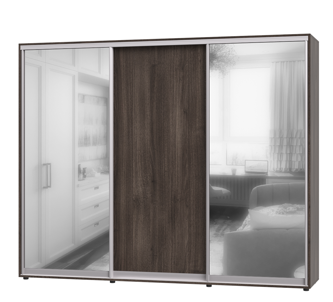 Шкаф-купе трехдверный Эверест ШК-04 270х60х220 см 
Шамони Темный (07318)