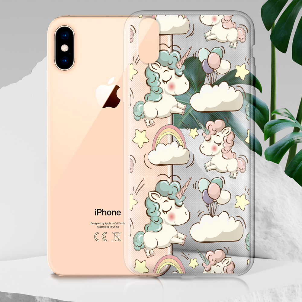 Чехол Boxface iPhone XS Max Unicorns Прозрачный силикон (35321-cc2-35321) - фото 2