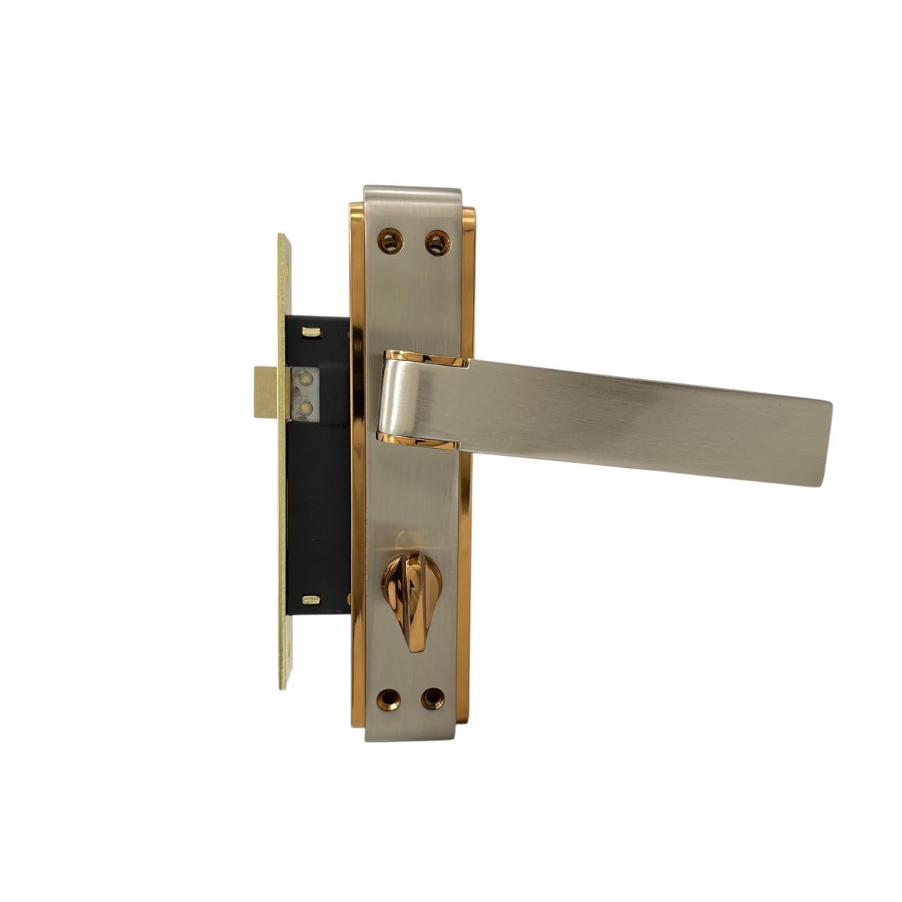 Замок з ручками Ozcanlar Alaska Handle WC 62 мм Alb/Saten (330071)