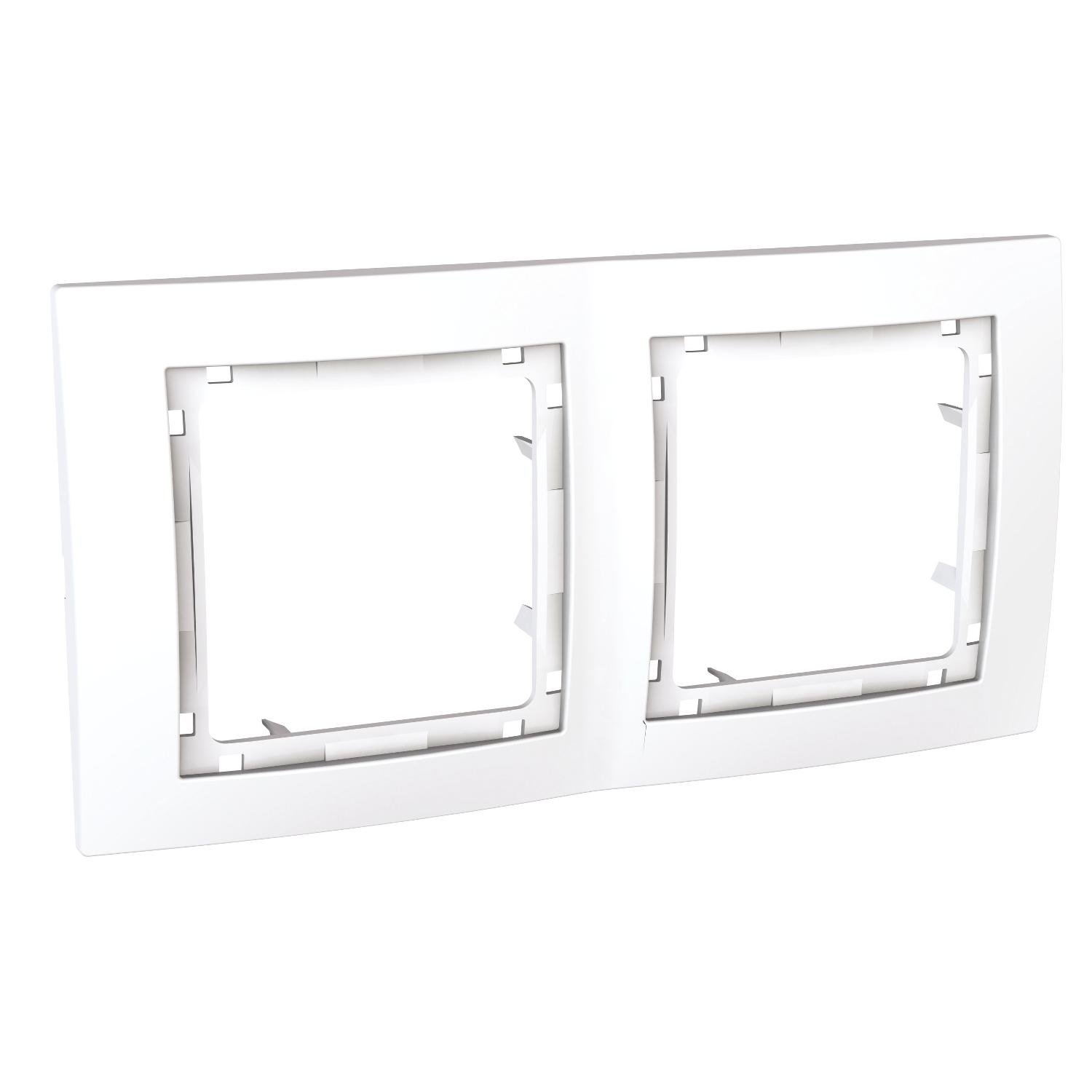Рамка Schneider Electric Unica двухместная Белый (MGU4.004.18)