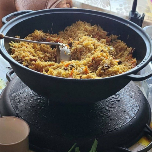 Казан узбецький Майстерня Т405СРGr з кришкою-сковородою гриль 8 л (2591597046) - фото 5