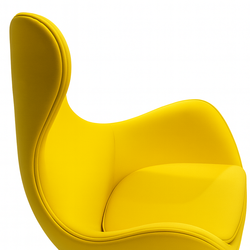 Крісло Егг екошкіра Жовтий (30560953) - фото 3 Крісло Егг екошкіра Жовтий (30560953) - фото 3
