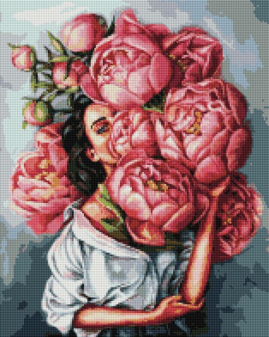 Алмазная мозаика Brushme В облаке пионов 40x50 см (DBS1071)