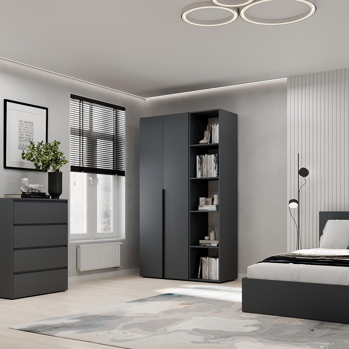 Шкаф распашной комбинированный ART IN HEAD №11 Light 1200x500x2200 мм Графит серый (GALTK0117000000) - фото 3