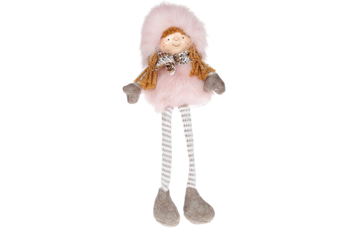 Мягкая игрушка новогодняя BonaDi сидящяя Девочка (822-178)