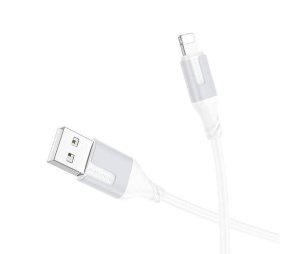 Кабель USB Borofone BX101 Creator Lightning 2,4A 1 м White - фото 3