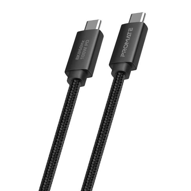 Кабель Promate PrimeLink-C40 USB Type-C to USB Type-C 100W PD 1 м Black