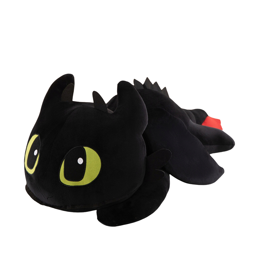 Мягкая игрушка Дракон ночная фурия Беззубик с мультфильма Как приручить дракона 80 см Черный (9098/80)