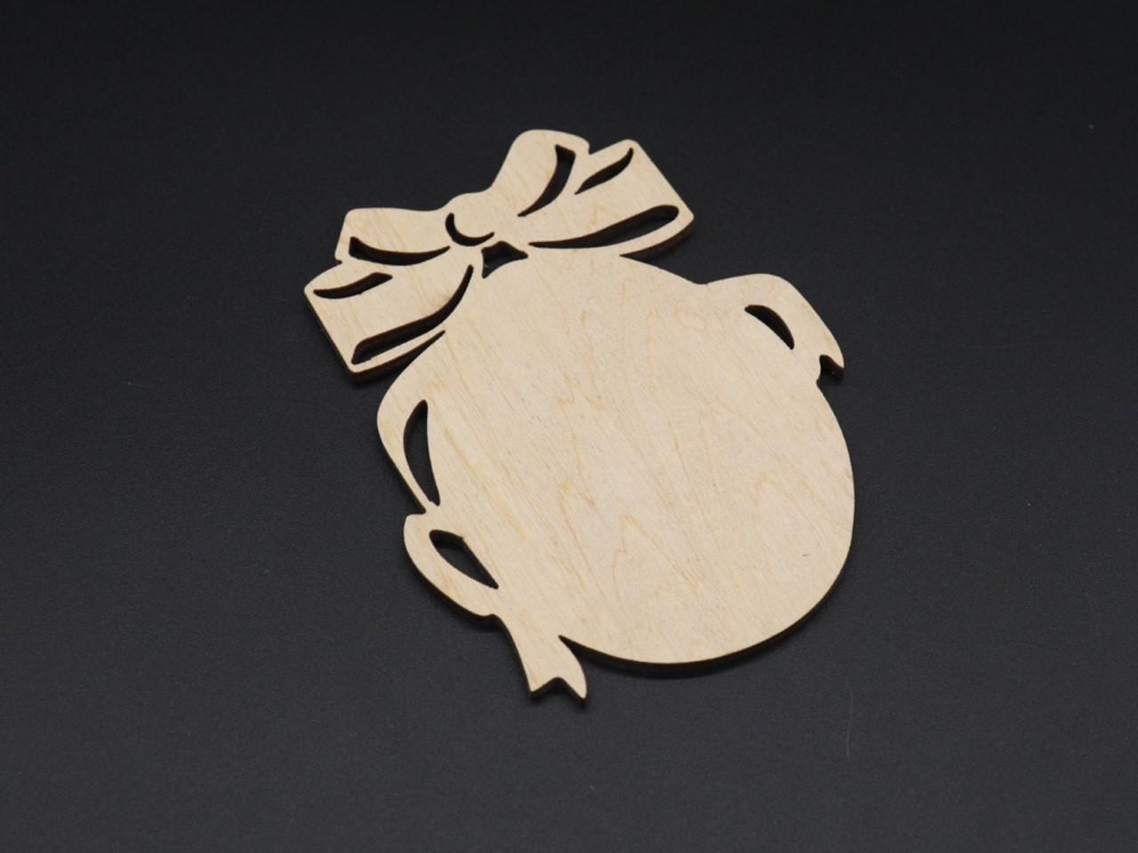 Заготівка дерев'яна з фанери Яйце Великодня з бантиком 110х80 мм 1 шт. (507898543)