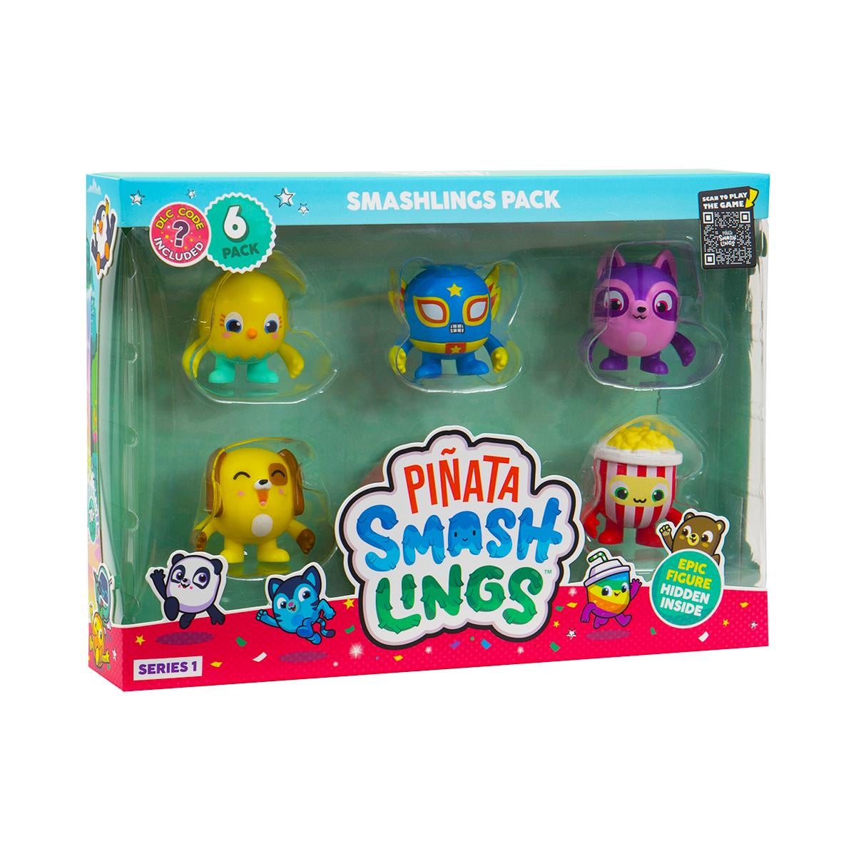 Набор детских игровых фигурок Pinata Smashlings из 6 героев (SL2055) Набор детских игровых фигурок Pinata Smashlings из 6 героев (SL2055)
