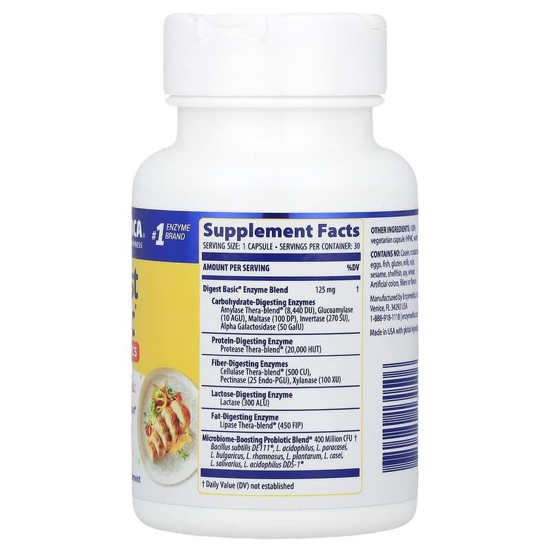 Ферменты и пробиотики Enzymedica Digest Basic Probiotics 30 капс. - фото 2 Ферменты и пробиотики Enzymedica Digest Basic Probiotics 30 капс. - фото 2