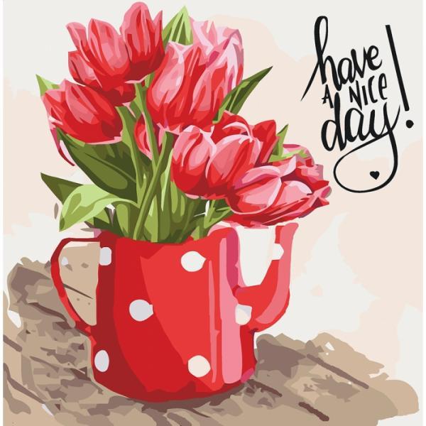 Набор для росписи по номерам Идейка Букеты Хорошего дня 40х40 см (КНО2093-mt)