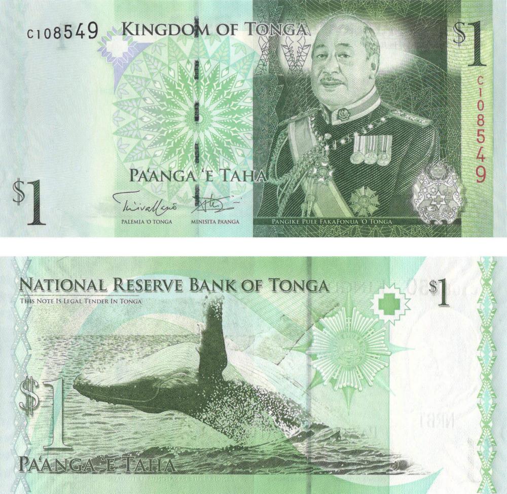 Коллекционная банкнота Тонга 1 паанга 2009 UNC Кит P37 (Б05673)