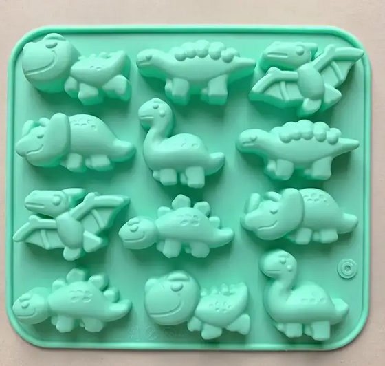 Силиконовая форма с динозаврами для шоколада выпечки конфет Зеленый (SAM-87911)