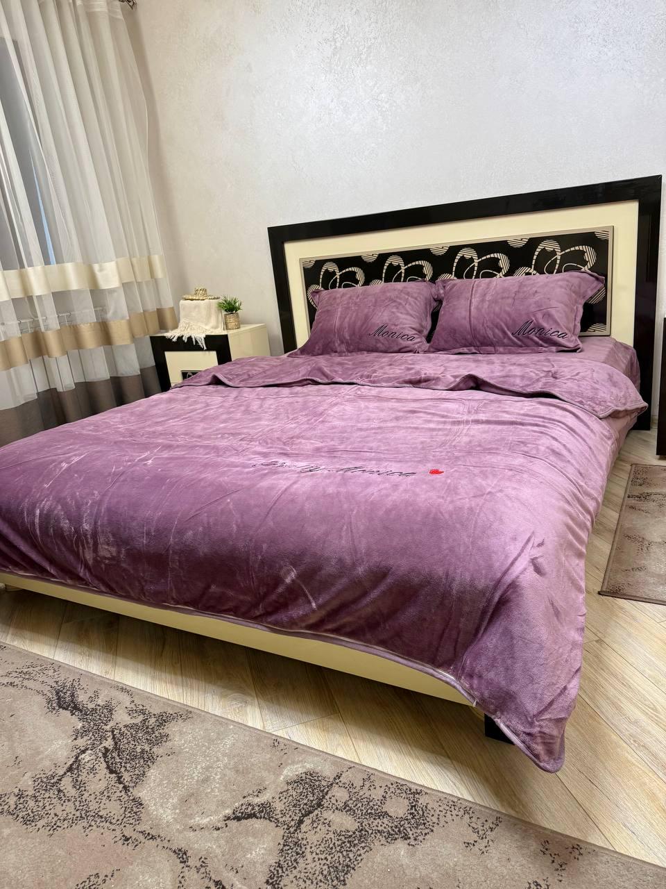 Комплект постельного белья Моника полуторный с наволочками 50х70 см Сиреневый
