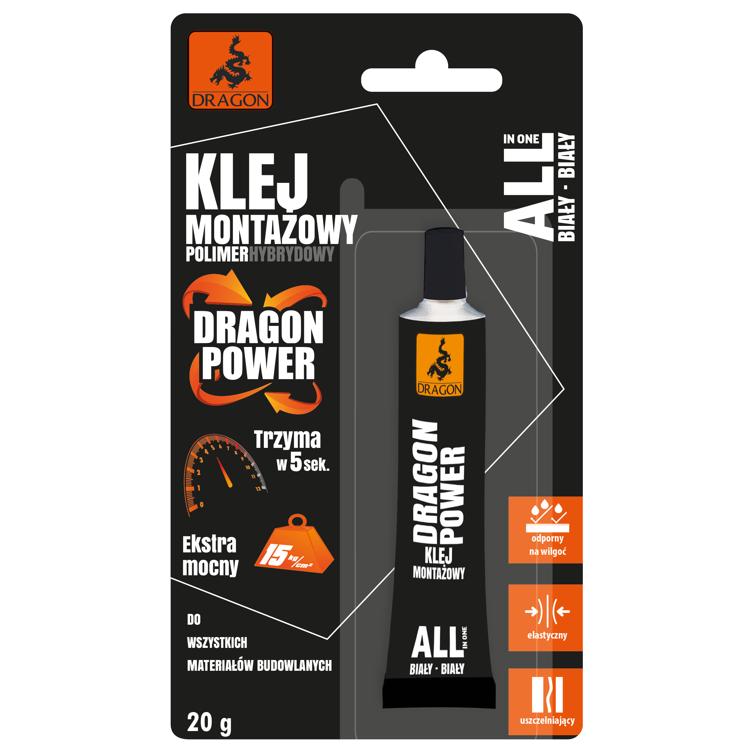 Клей гибридный POWER 20 г Прозрачный (DRG-56528)