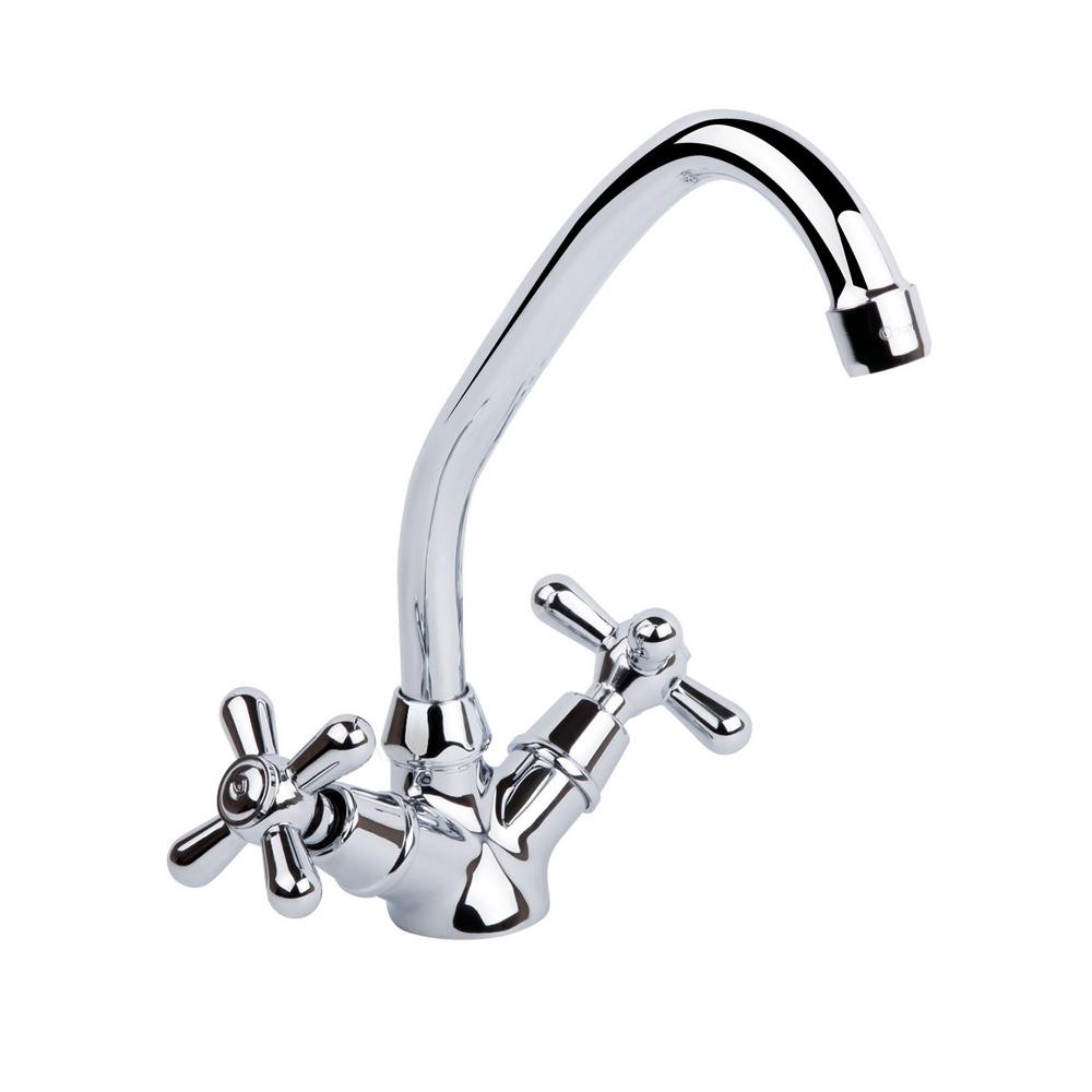 Смеситель для кухни Q-tap DOMINOx CRM 271 QTDOMCRM271 двухвентильный Хром (110807)