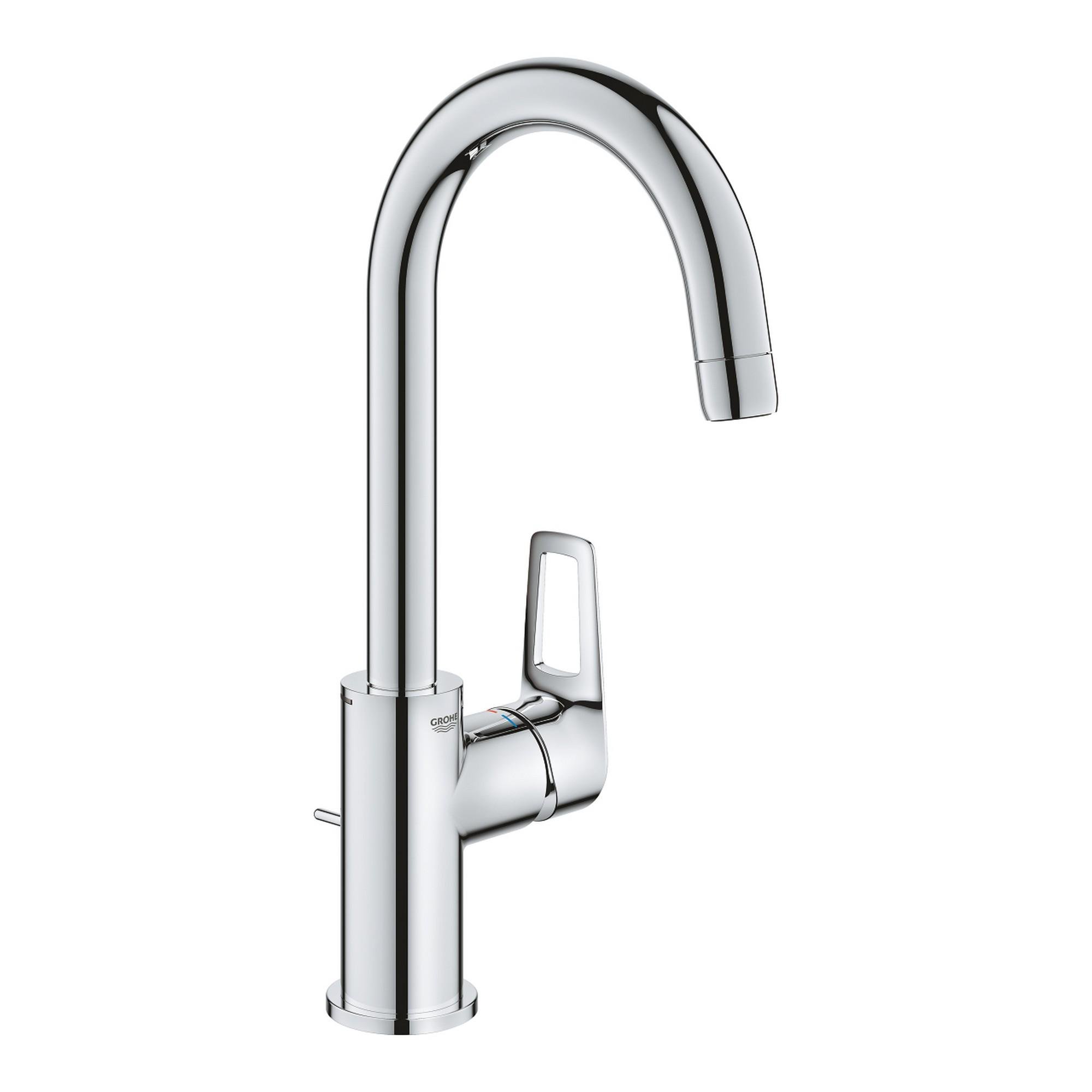 Змішувач для умивальника Grohe BauLoop L-Size 23763001 високий одноважільний Хром (99017)