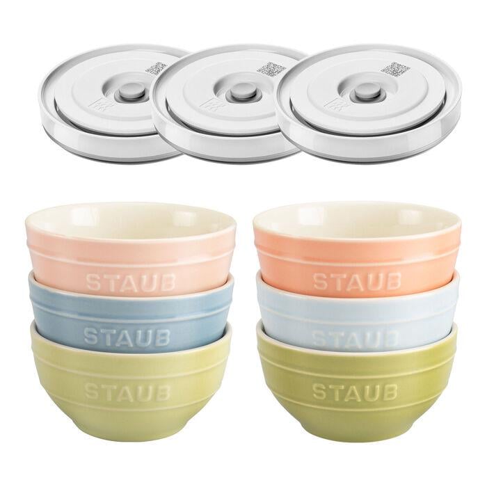 Набор мисок с вакуумными крышками Zwilling J.A. Henckels Fresh & Save керамических 12 см 9 предметов Разноцветный (2659177)