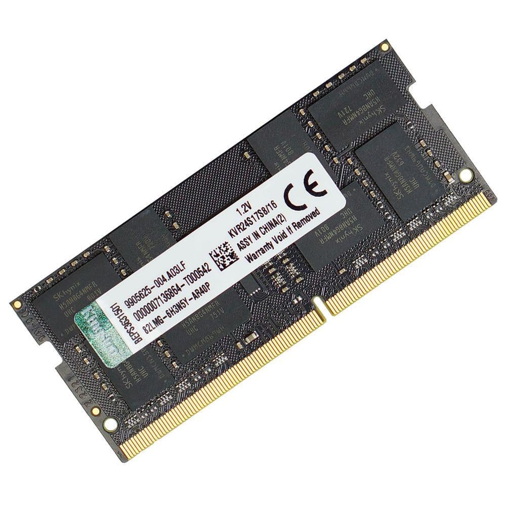 Оперативна пам'ять Kingston SODIMM DDR4 16GB 2400MHz, PC4-19200 (KVR24S17S8/16) Оперативна пам'ять Kingston SODIMM DDR4 16GB 2400MHz, PC4-19200 (KVR24S17S8/16)