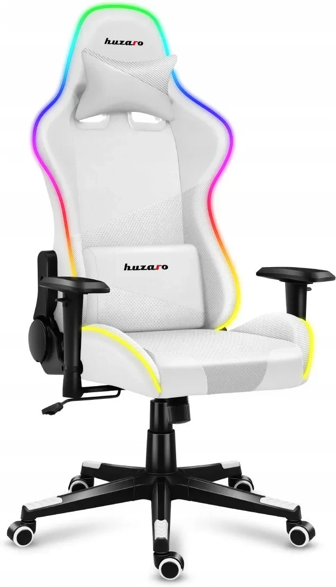 Компьютерное кресло геймерское Huzaro Force 6.2 RGB LED White (152180509)