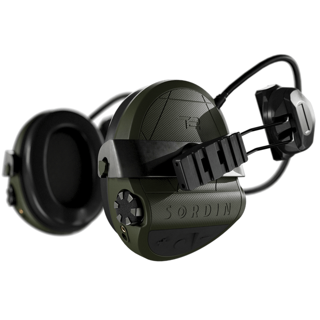 Наушники активны для установки под шлем Sordin Supreme T2 Rear ARC Rails IP68 SNR 29 4 режима звука Green (303006-31P)