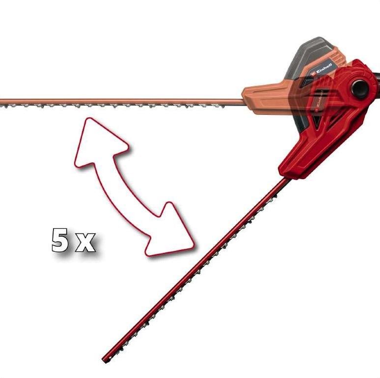 Кущоріз електричний Einhell GC-HH 5056 500 Вт телескопічна штанга довжина 47 см Червоний (3403870) - фото 5
