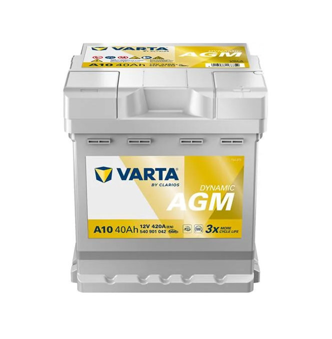 Аккумулятор автомобильный Varta Dynamic А10 AGM 6СТ-40Ah АзЕ 420А/EN 540901042 Silver (215232)