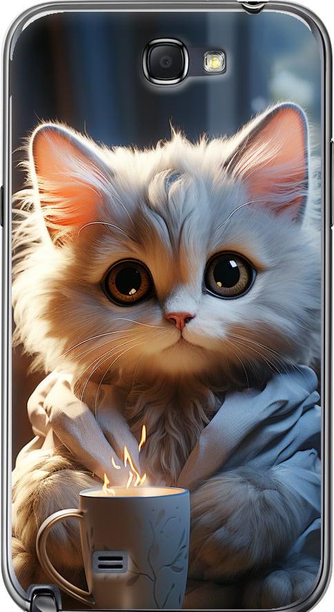 Чехол на Samsung Galaxy Note 2 N7100 White cat (5646t-17-42517)
