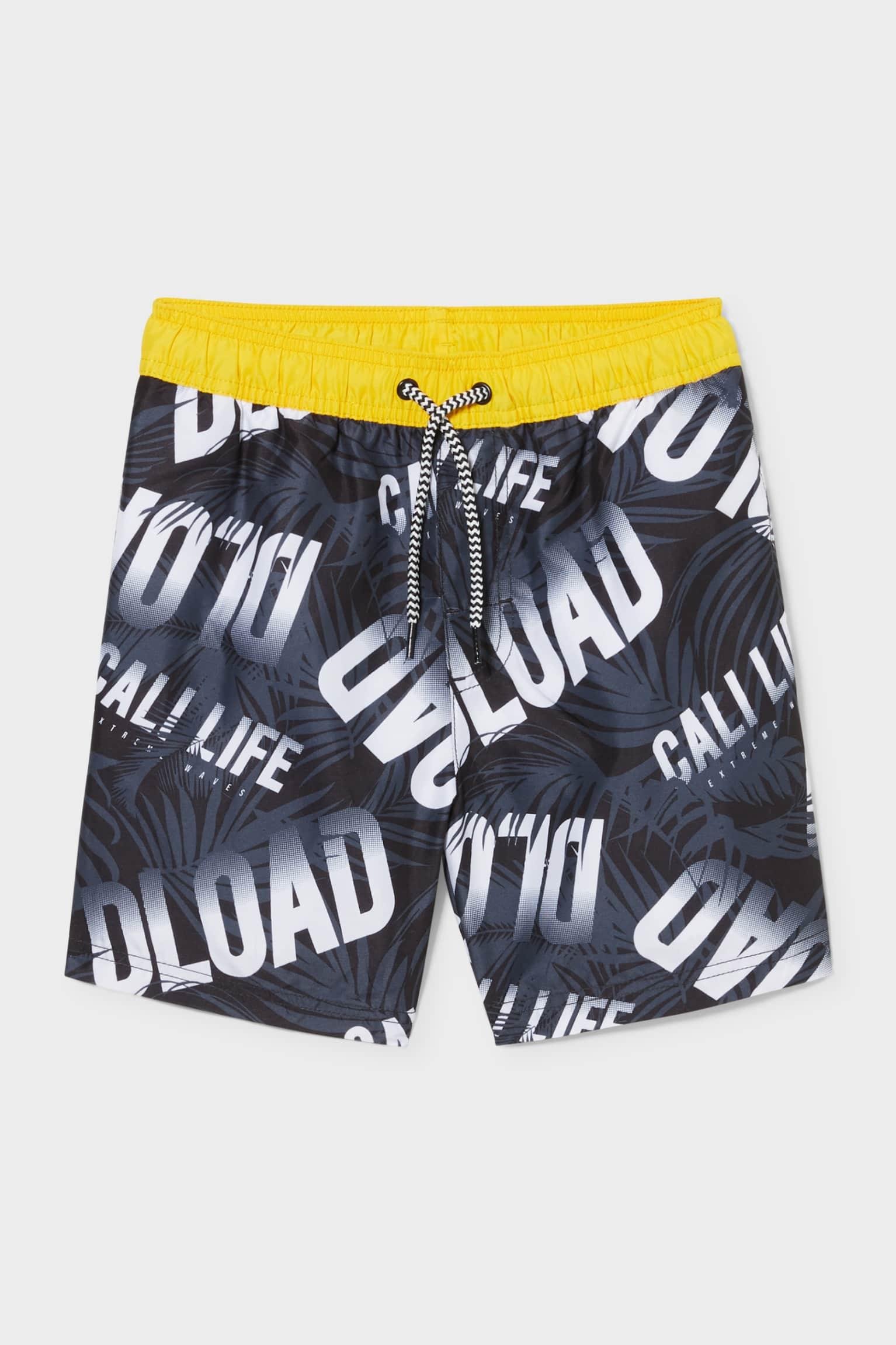 Шорты пляжные для мальчика C&A 146-152 см Черный (2116343)