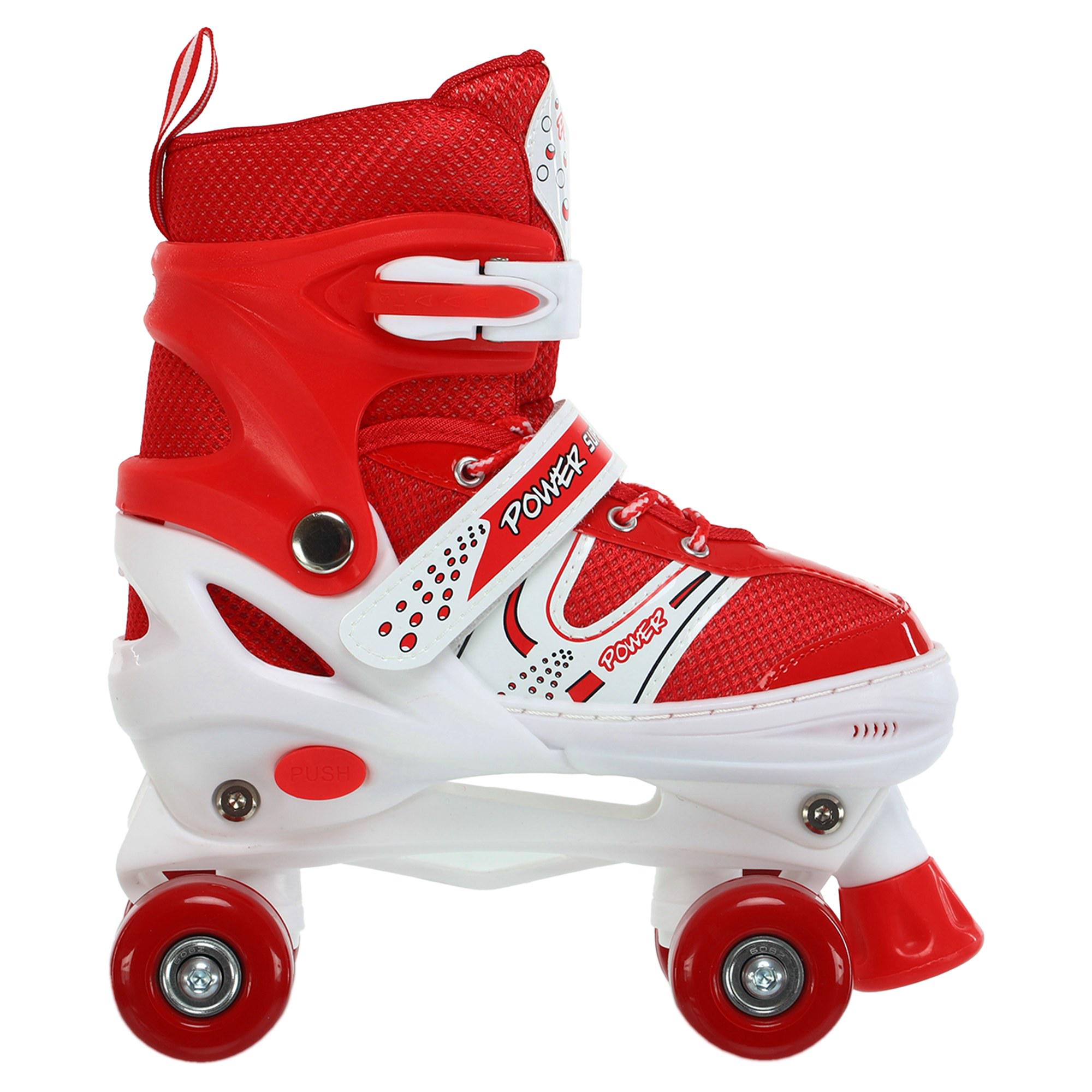 Ролики квады раздвижные Banwei SK-9454 р. 39-42 Бело-красный (SK-9454_Белый-красный_L_(39-4) - фото 2