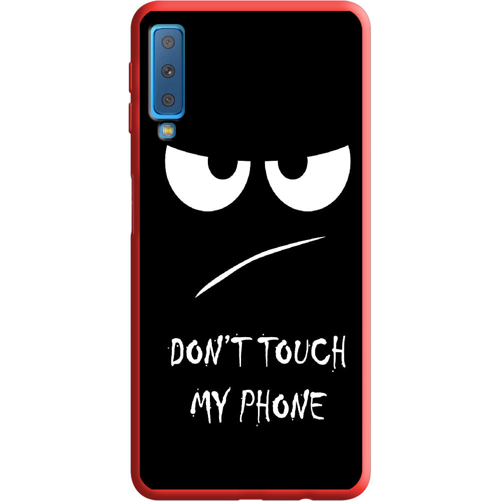 Чехол Boxface Samsung A750 Galaxy A7 2018 Don't Touch my Phone Красный силикон (35481-up535-36138)
