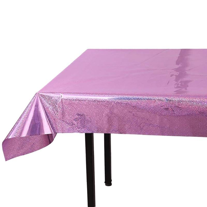 Скатерть клеенка из фольги с голограммой 270x100 см Розовый (18256/4) - фото 1 Скатерть клеенка из фольги с голограммой 270x100 см Розовый (18256/4) - фото 1