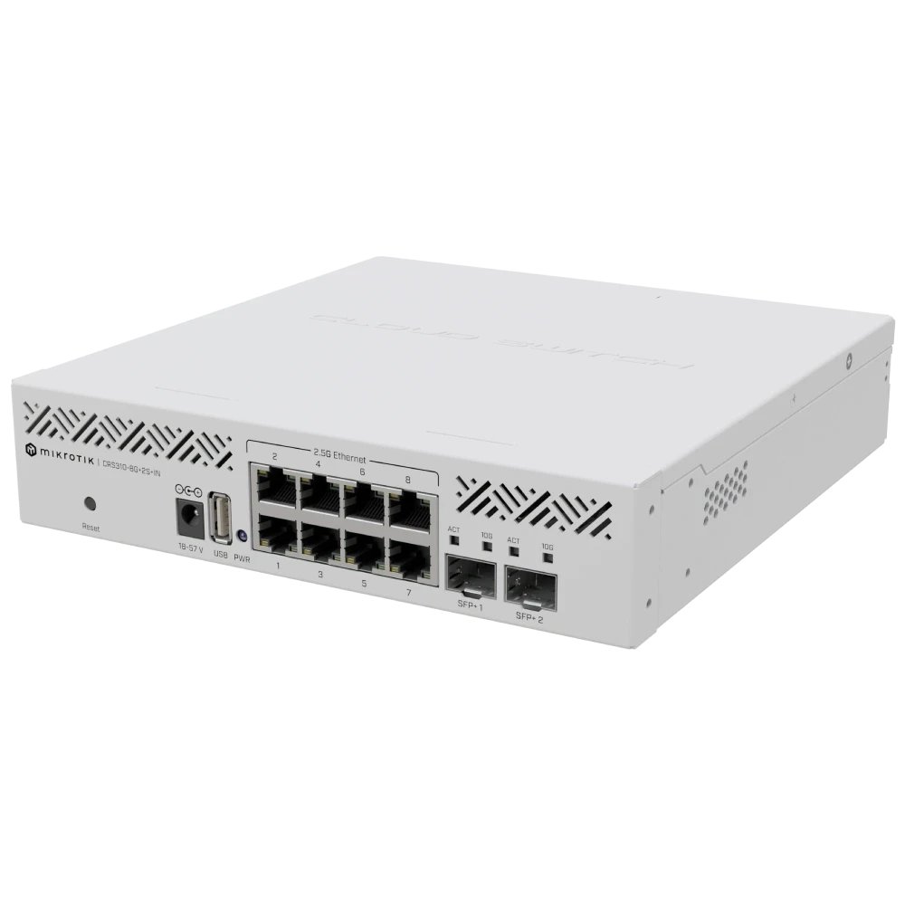 Комутатор 8 портів керований MikroTik CRS310-8G+2S+IN (3030312773)