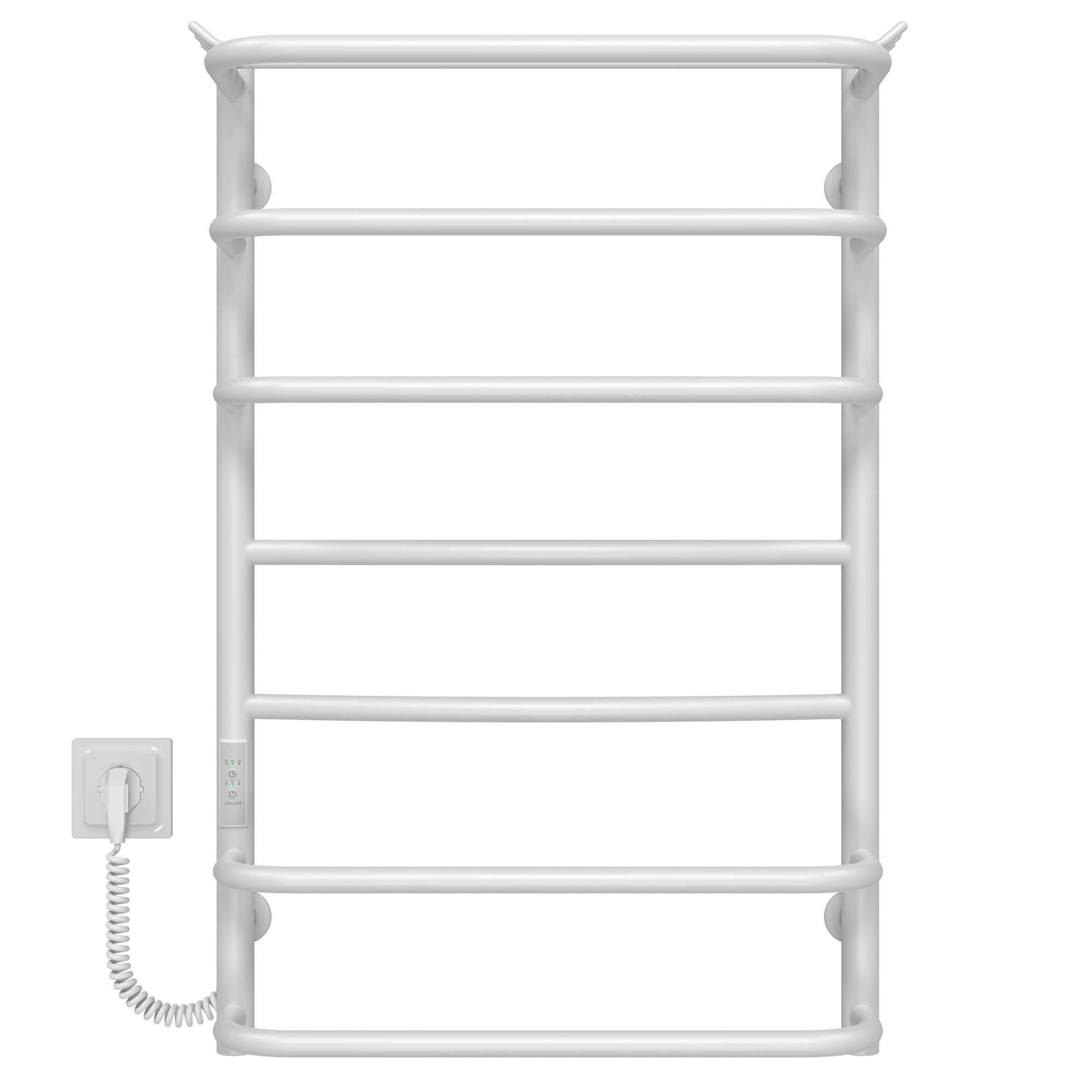 Полотенцесушитель электрический Deffi Юность П7 WD03 левое подключение нержавеющая сталь 500x800 мм Белый (C.YU.80.50.7.EWL3)
