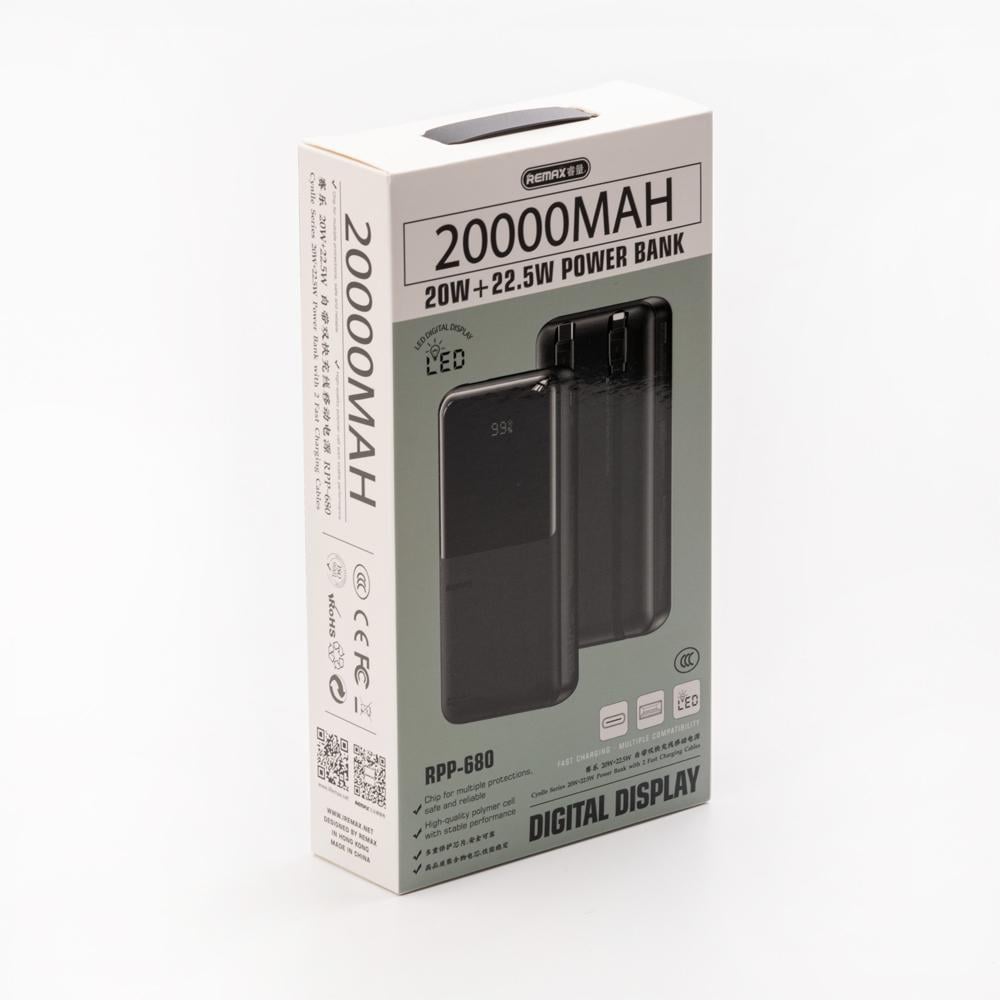 Повербанк Remax RPP-680 20W 225W 20000 mAh Black - фото 8