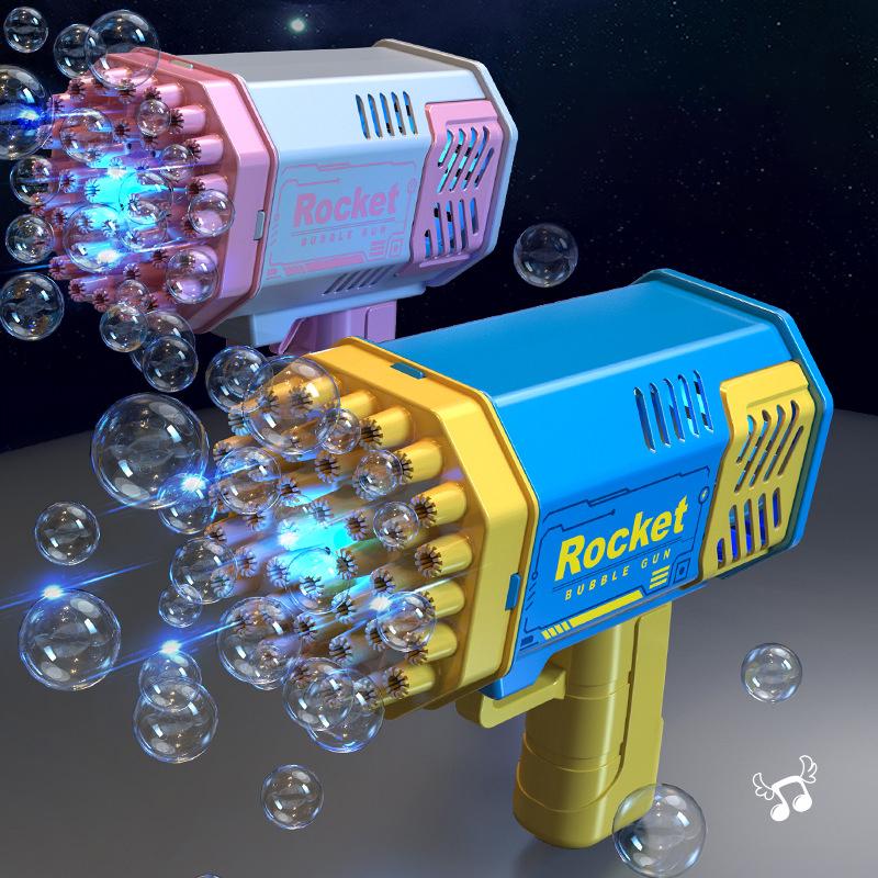 Пістолет для мильних бульбашок Rocket Bubble Gun Жовто-блакитний (408-1) - фото 10