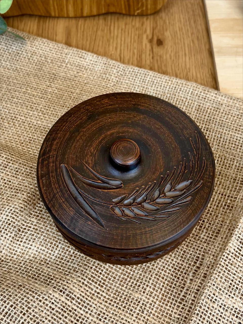 Банка для зберігання керамічна глиняна колосок 0,5 л (3002-12) - фото 5 Банка для зберігання керамічна глиняна колосок 0,5 л (3002-12) - фото 5