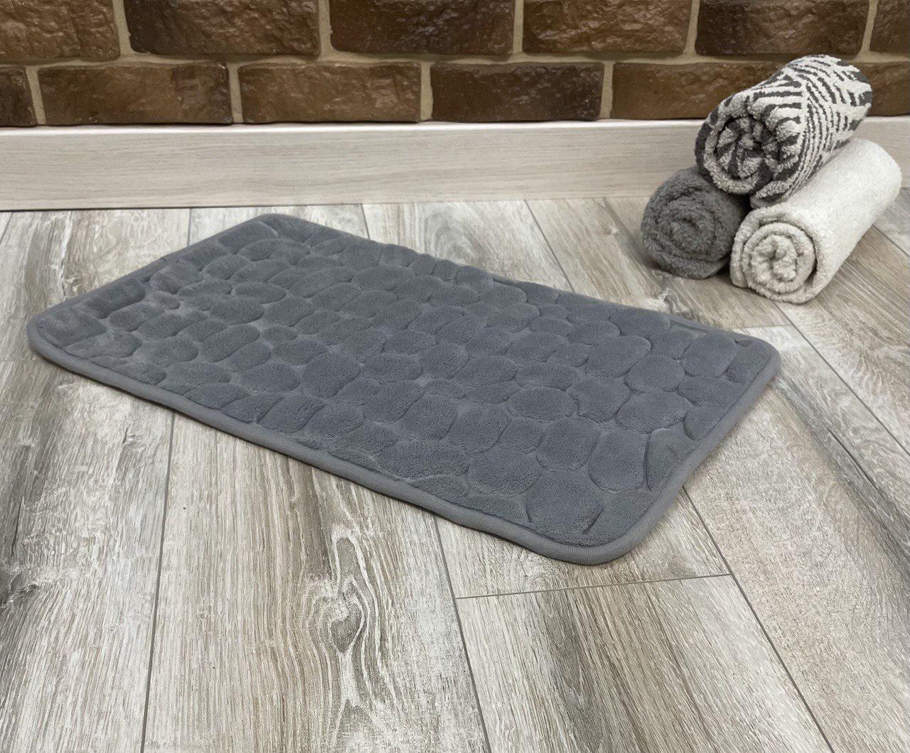 Коврик для ванной Stone Premium Memory Foam 80х50 см Серый (KS0003) - фото 7 Коврик для ванной Stone Premium Memory Foam 80х50 см Серый (KS0003) - фото 7