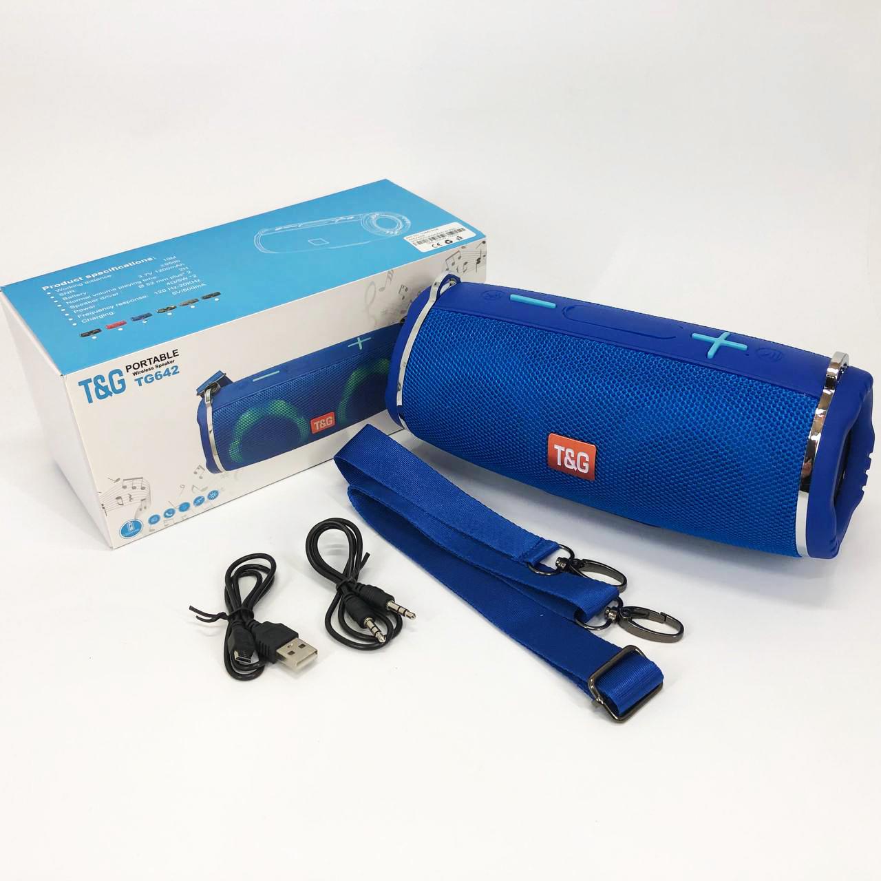 Колонка портативна TG642 з RGB підсвічуванням та ремінцем Синій - фото 9 Колонка портативна TG642 з RGB підсвічуванням та ремінцем Синій - фото 9