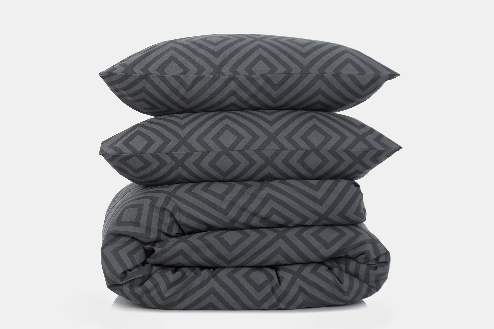 Комплект постельного белья евро Amore Glux-127 бязь Графитовый (KPB-Ae-Glux-127graphite(50x70)_)