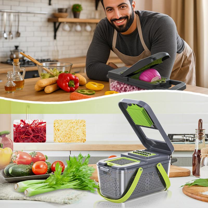 Овочерізка з контейнером Veggie Slicer 22в1 багатофункціональна (e81f5784) - фото 6