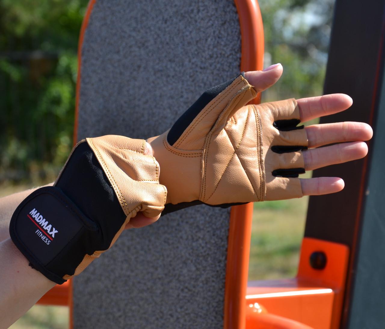 Перчатки для фитнеса MadMax MFG-444 Fitness XXL Brown (A-012616) - фото 7 Перчатки для фитнеса MadMax MFG-444 Fitness XXL Brown (A-012616) - фото 7
