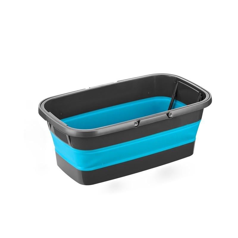 Ведро складное 10 л Серо-синий (13940446)