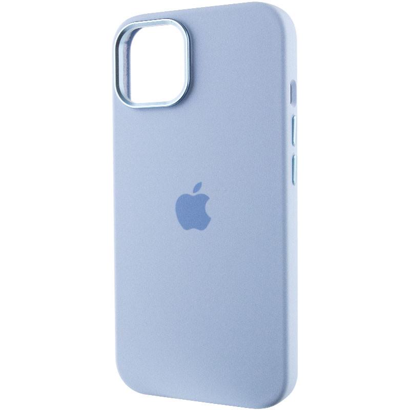 Протиударний чохол Silicone Case Metal Buttons (AA) для Apple iPhone 14 (6.1") Блакитний / Blue Fog - фото 3